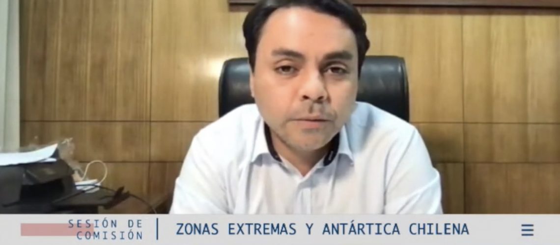 Gobernador regional Jorge Díaz Ibarra, exponiendo en la Comisión de Zonas Extremas de la Cámara de Diputados